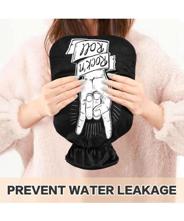 NAANLE ROCK & ROLL Transparent Hot Water Bottle - 1L Handfoots Heating Bag for Pain Relief & Cold Therapy | International Shipping - Buy Online on GoSupps.com