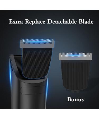Kibiy Electric Groin Hair Trimmer for Men - IPX7 Wet/Dry Male Pubic Hair Trimmer with LED Indicator Black - Buy Online on GoSupps.com