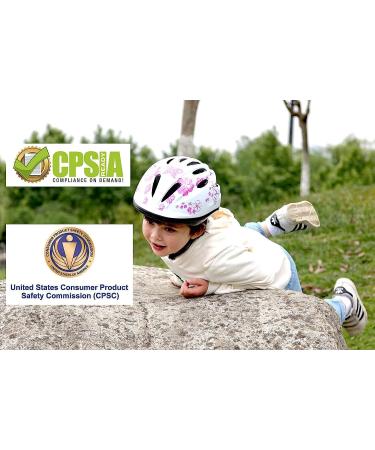 Girl's Pink Bike Helmet | Ages 3-10 | Adjustable & Multi-Sport | CPSC Certified - Buy Online on GoSupps.com