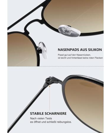 Lanomi Bifocal Reading Glasses for Men & Women - Metal Blue Light Filter UV400 Protection Black Frame Brown Lens 2.5 Dioptria - International Shipping Available - Buy Online on GoSupps.com