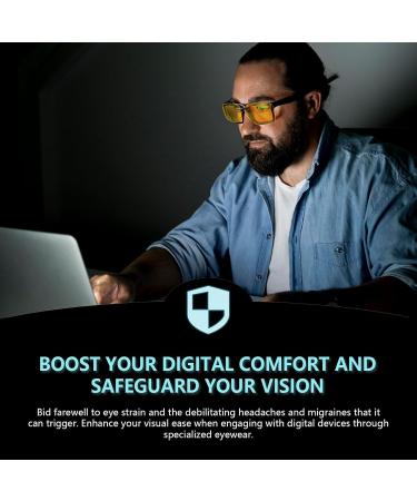 Xfeel Clip On Blue Light Blocking Glasses | Fit Over Prescription Glasses for Men & Women | Ideal for Computer TV and Gaming - Buy Online on GoSupps.com