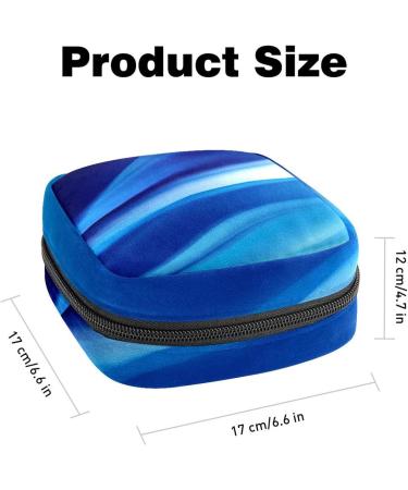 Period Bag Sanitary Napkin Storage Pouch - Abstract Blue Color | GIAPB Travel Makeup Bag - Buy Online on GoSupps.com