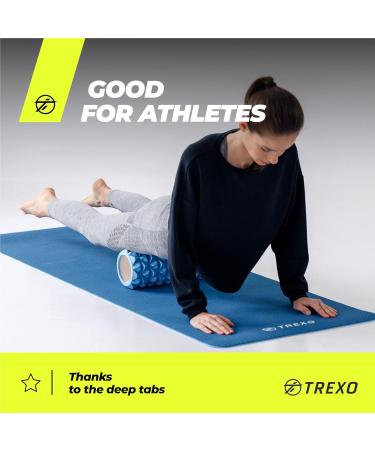 Trexo Foam Roller 33x14 cm Premium Massage Roller for Muscle Relaxation & Rehabilitation Supports Up to 200 kg Ideal for Foam Scooters Blue - Buy Online on GoSupps.com