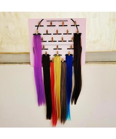 Extension Cord Holder - Acrylic Hair Extension Holder Board | Wig Sectioning Display Grafting Plate Hair Hanger with Clip for Hairpieces Home and Salons Shop light pink - Buy Online on GoSupps.com