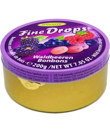 Woogie Fine Drops Hard Candy Tin - Lemon Mint and Wild Berries Flavours 200 g - Pack of 3 Fruit Candy Tin Cans - Buy Online on GoSupps.com