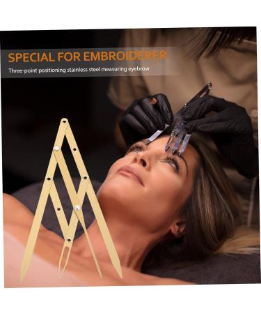 Ipetboom 3 Pcs Second Generation Scale Metal Scissors Eyebrow Marker Ruler Eyebrow Drawing Tool Stencil Mold - Buy Online on GoSupps.com