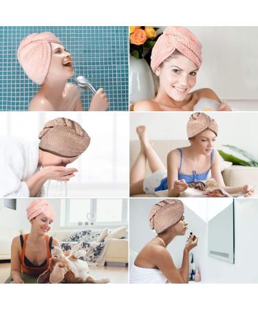 Buy IWOBI Turban Hair Drying Towel Set - 2 Microfiber Hair Turbans with Button | Perfect for Long Hair | Fast International Shipping - Buy Online on GoSupps.com