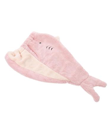 Housoutil 2pcs Dry Hair Cap Shower Cap Hair Absorbent Cap Turban Kids Shower Caps for Girls Hijab for Kids Makeup Towel Kids Headbands Girls Headbands Quick Dry Child Scarf Coral Fleece Pink