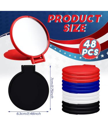 48 Pcs Weysat Compact Mirror Bulk - Mini Folding Makeup Pocket Mirrors for Women Girls - Inspirational Round Travel Hand Mirror (Multicolor Cute) - Buy Online on GoSupps.com