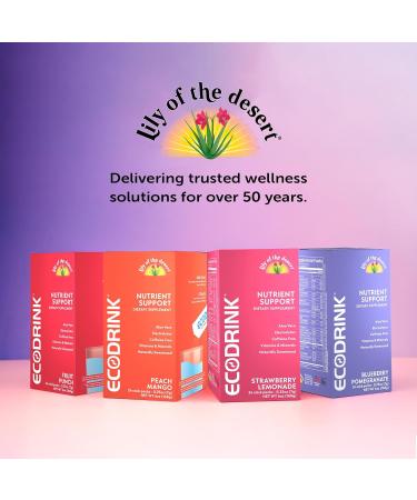 Eco Drink Nutrient Support Packets Fruit Punch Naturally Sweetened Multivitamin Electrolyte Mix with Aloe 24 Stick Packs/Box 0.25 Oz Ea by Lily of The Desert Fruit Punch 24 Count (6 Ounce) - Buy Online on GoSupps.com