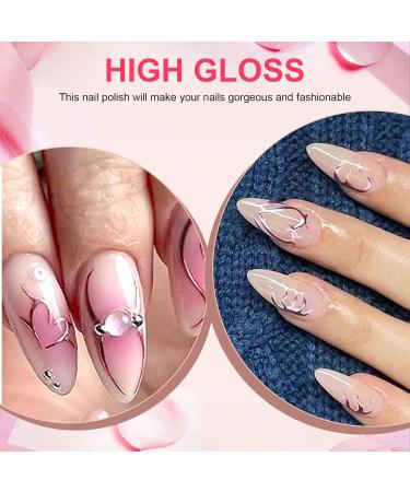 Gel Nail Polish Rose Glod Builder Gel for Nails Swirl Art Gel Liner UV/LED Soak-Off Gel Polish Metallic Painting Gel for Professional Salon & Home DIY Use 03 - Buy Online on GoSupps.com