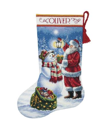 Dimensions Needlecrafts Dimensions Holiday Glow Stocking Counted Cross Stitch Kit, 70-08952 Cute Carolers
