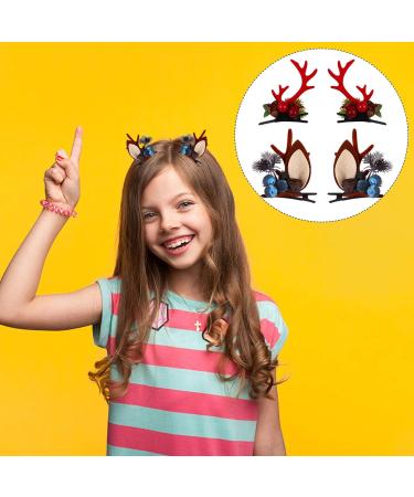 FRCOLOR 4 Pairs Christmas Antler Hair Clip Deer Antler Headband Korean Hair Accessories Christmas Hair Pins Deer Horn Hair Clips Kids Christmas Hairpin Metal Elk Horns Child - Buy Online on GoSupps.com