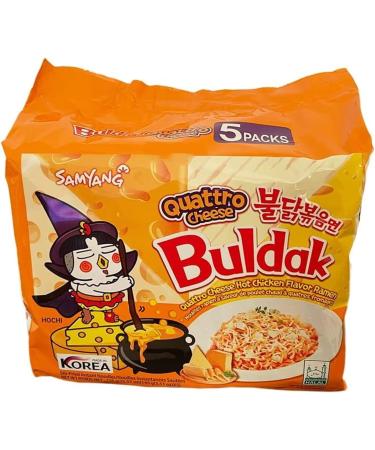 Value Bundle: SAMYANG Noodles - Hot Chicken Flavour Ramen Noodles - Buldak Noodles - Buldak Ramen - Instant Noodles - Instant Ramen - Korean Food - Custom Value Bundle Branded Pack of 20 Total (4 PACK 4 CHEESE) 4 CHEESE 4 PACK - Buy Online on GoSupps.com