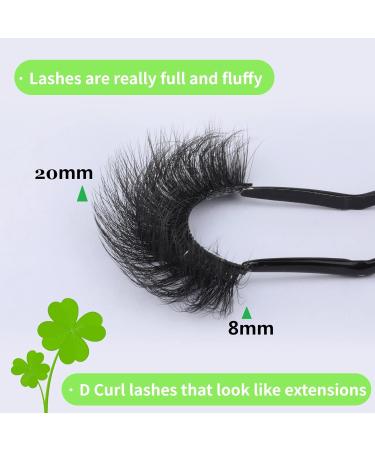Fluffy Mink Dramatic 20mm D Curl Long Eyelashes - Full Fake Lashes Pack for Extensions Look - Thick, Dramatic, No Applicator - Buy Online on GoSupps.com