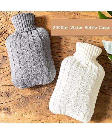MAIES Hot Water Bottle with Removable Knitted Cover - Large Washable & Cold-Proof for Winter Comfort | International Shipping Available - Buy Online on GoSupps.com