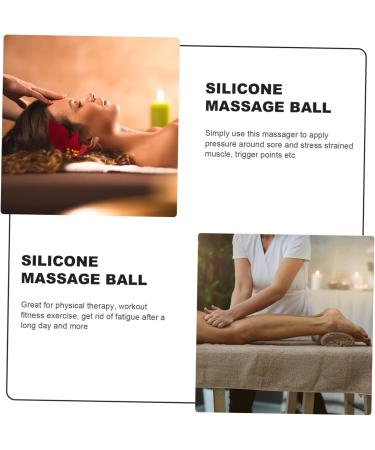 Lurrose Yoga Massage Ball | Foam Acupressure Roller for Muscle Relief | Vibration & Self-Massage Tool | 12x6.3cm - Black - Buy Online on GoSupps.com