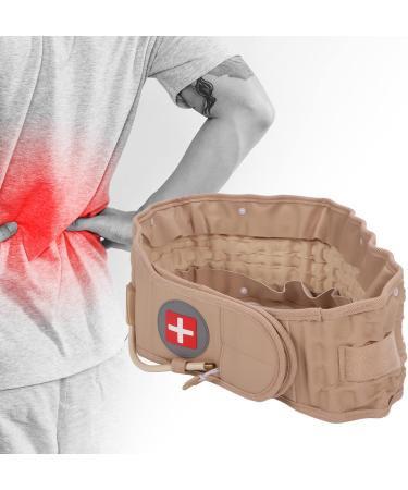 Inflatable Lumbal Traction Belt - Lumbar Support & Spine Traction Device (Khaki) | Ships Internationally - Buy Online on GoSupps.com