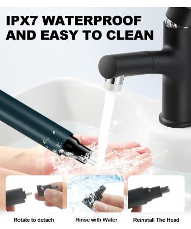 2024 Professional Nose Hair Trimmer for Men & Women - LED Display USB Rechargeable Waterproof Dual Edge Blades - Painless Grooming Tool - Buy Online on GoSupps.com