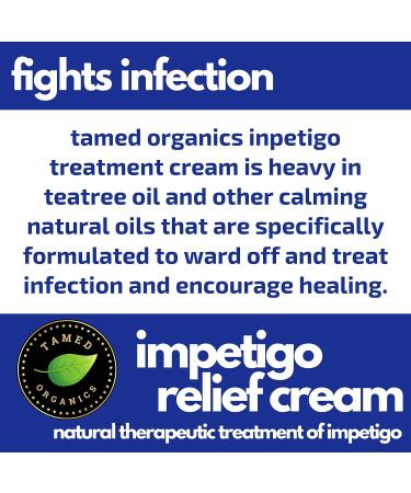 Tamed Organics Impetigo Relief Cream - Natural Fast-Acting Formula for Soothing & Healing, 2 Large 1.9 oz Jars - Anti-Itch & Anti-Scar for Adults & Children, 3.8 oz Total - Buy Online on GoSupps.com