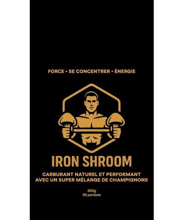 Iron Shroom Chocolate-Flavoured Functional Performance Fuel | Whey Creatine & Mushroom Superblend with Lion s Mane Reishi Chaga & Cordyceps | 10.5oz (300g) | 30 Servings - Buy Online on GoSupps.com