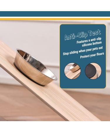 PEGGY11 Lightweight Stainless Steel Cat Dog Bowls - 2 Pack 0.75L 0.75L Grey - Buy Online on GoSupps.com