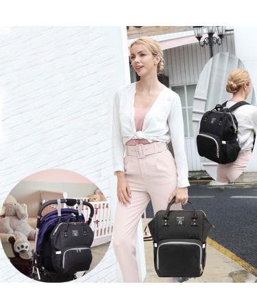 Mooedcoe Baby Diaper Backpack | Large Capacity Multifunctional Waterproof Travel Bag - Black - Buy Online on GoSupps.com