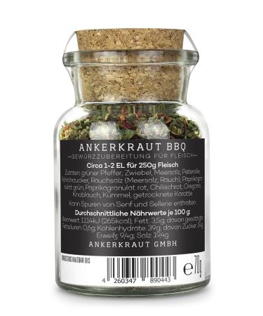 Ankerkraut BBQ & Grill Spice Mix - Original Garlic & Oregano Flavor 70g Cork Glass - Perfect All-Rounder - Buy Online on GoSupps.com