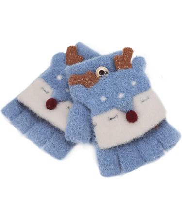 Toddler Kids Puppy Flip Top Gloves | 3-8 Yrs | Elk/Blue - Buy Online on GoSupps.com