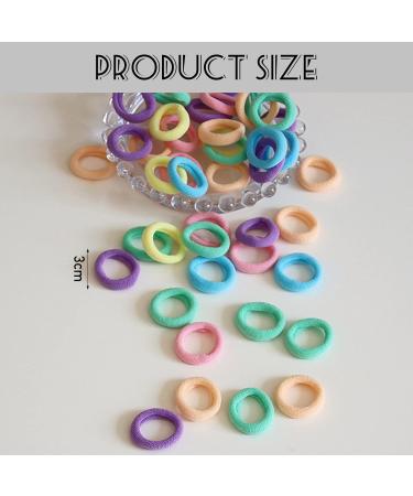 50pcs Cotton Baby Hair Ties for Girls - Soft Seamless Elastic Bands for Toddlers & Kids - Buy Online on GoSupps.com