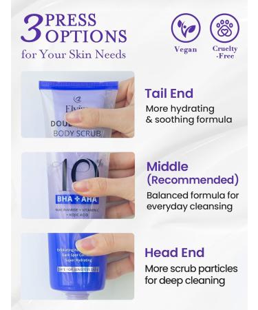 Elvira KP Bump Eraser Foot & Body Scrub Exfoliating Scrub for Keratosis Pilaris Smooth Skin with 10% AHA BHA & Niacinamide Deep Moisturizing Cleanser for All Skin Types Exfoliante para el Cuerpo UNSCENTED - Buy Online on GoSupps.com