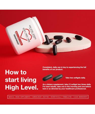 High Level Science CoQ10, Omega-3, Vitamin E - Cardiologist Formulated for Heart + Body + Mind Health with DHA/EPA, Antioxidant for Energy, Superior Bioavailable Fish Oil - Gluten Free (3) - Buy Online on GoSupps.com