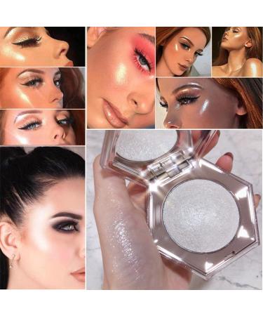 Shimmering Body Highlighter Makeup Palette Glitter Face Contouring Palette - Pearl White - Buy Online on GoSupps.com