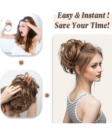 Hair Bun Synthetic Hair Bun with Elastic Rubber Band Messy Bun Wig Hair Bun Curly Hair Bun Donut Hair Ties Women Hair Bun Hair Extension Hair Piece (Size : 1 PC Color : Light Auburn) 1 PC Light Auburn - Buy Online on GoSupps.com