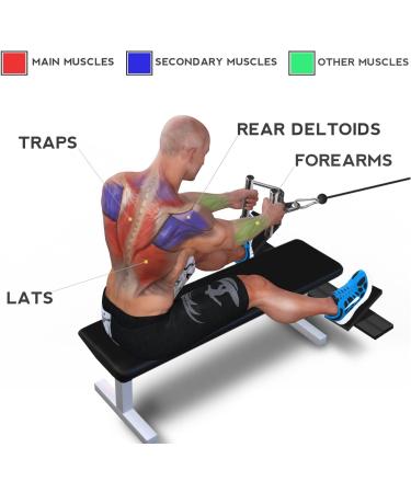 Yes4All Seated Row Double D Handle Cable Attachment  Double D Grip / Double Row Handle for Cable Attachment (Chrome) A. Double Row Chrome - Buy Online on GoSupps.com