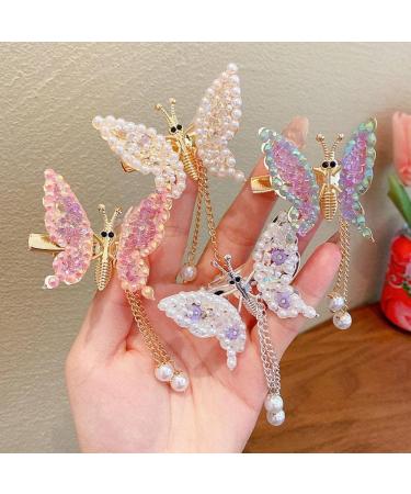 New Cute Moving Butterfly Hairpin Girls Tassel Barrettes Hair Accessories Clip Move Jewelry Shaking Wing Top Bangs Clip Clips Hair Ties (Color : Purple Size : One-Size) One-size Purple - Buy Online on GoSupps.com