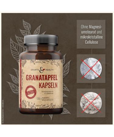 Pomegranate Capsules - 130 Vegan Capsules | 1200 mg Daily Dose | Laboratory-Tested Quality - Buy Online on GoSupps.com
