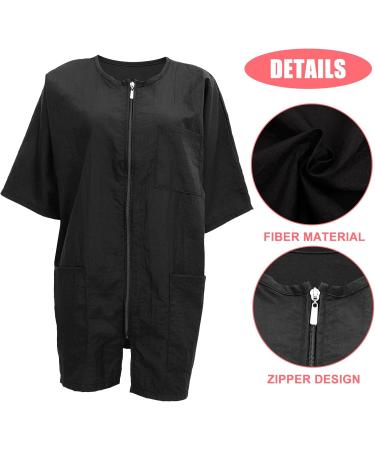 Buy Lurrose Short Sleeve Waterproof Salon Smocks & Hairdressing Capes - Black Nylon Cape for Barbers & Makeup Artists - Buy Online on GoSupps.com