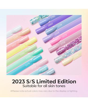 Modelones 24Pcs Pastel Gel Nail Polish Set 20 Colors Glitters Gel Polish Set with Glossy & Matte Top Base Coat and Bond Primer Macarons Nail Gel Art Manicure Home DIY Gifts for Women - Buy Online on GoSupps.com