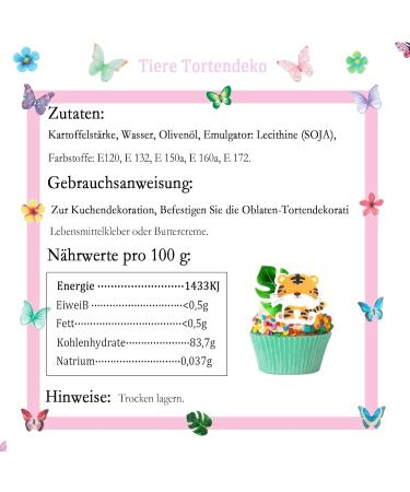 Catelves 60 Edible Jungle Animal Cake Decorations - Muffin & Cupcake Toppers for Birthday Parties - Buy Online on GoSupps.com