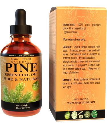 Pine Essential Oil (4 oz) - Premium Therapeutic Grade, 100% Pure & Natural for Aromatherapy - Mary Tylor Naturals, 4 Fl Oz - Buy Online on GoSupps.com