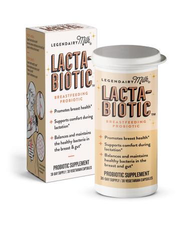Legendairy Milk Lacta-Biotic Breastfeeding Probiotic | Lactation Supplements | Breast and Gut Health for Mom and Infant Immune Health for Baby | Daily Supplement for Healthy Lactation | 30 Count