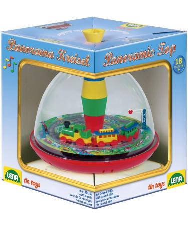 Lena 52120 Panorama Ride Railway - Classic Pumping Roundabout Toy for Kids 18+ Months | Music Circle with Locomotive & Flywheel - Buy Online on GoSupps.com