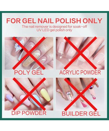 Morovan Gel Nail Polish Remover Kit - Non-Acetone Formula with Latex Tape | Professional Easy Soak-Off UV Gel Polish Remover - 15ml - Buy Online on GoSupps.com