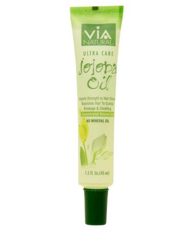 VIA Natural Ultra Care Jojoba Oil Concentrated Natural Oil 1.5oz - Imparts Strength to Hair Strands Nourishes Hair To Combat Breakage & Shedding - 12 Pack