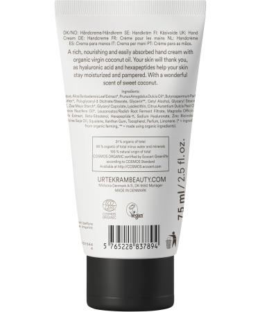 Urtekram Nutricosmetics Coconut Hand Cream Urtekram 75 ml - Buy Online on GoSupps.com