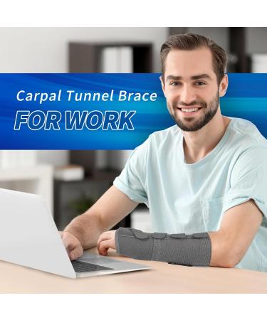 Carpal Tunnel Wrist Brace - Adjustable Splint for Pain Relief & Night Support | Large Right Hand Support for Men & Women - Buy Online on GoSupps.com