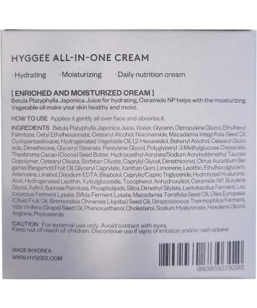 KSBC HYGGEE All in One Cream - High Moisture Barrier Face Moisturizer for Dry Skin - Probiotics & Ceramide - Non Sticky Moisturizing Cream - Skin Irritation Free 2.7oz. - Buy Online on GoSupps.com