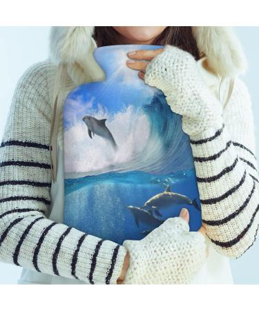 2L Hot Water Bottle for Pain Relief | Octantier Delphin Heating Bag - PVC Ice & Warm Therapy for Menstrual Cramps & Warm Hands/Feet - Buy Online on GoSupps.com