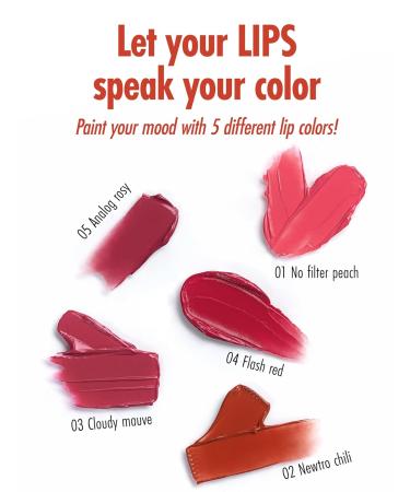 Blurry Filter 02 Newtro Chilli Korean Lip Stain Marker - Long Lasting Matte Lip Tint | Soft Blur Finish | Comfortable & Lightweight | 0.21 Fl Oz - Buy Online on GoSupps.com